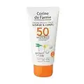 Corine de Farme | Crème Protectrice SPF50 UVA-UVB | Soin Solaire Visage et Corps au Monoï | Formule Clean Beauty Résistante à l’Eau | Format Pocket 50ml