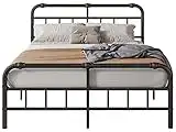 FSCHOS California-King-Bed-Frame-with-Headboard & Footboard, 14 Inch High, Metal Platform Cal-King-Bed-Frame, Premium Steel Heavy Duty Bed Frame No Box Spring Needed, Easy Assembly, Black