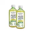 Equilibra Integratori Alimentari, Aloe Vera Extra 99,5%, Integratore Aloe Vera da Bere Puro o Diluito, Aloin Free, Detox, Pura Polpa, Senza Aggiunta di Acqua, Prodotto Vegano, 2 Pezzi da 1 Litro