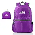 INTIRILIFE Zaino Pieghevole Ultraleggero in Viola - Zaino da Trekking Unisex 36L Impermeabile - Outdoor Daypack per Campeggio, Escursionismo, Viaggi, Arrampicata e Molto Altro