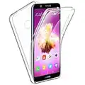 TBOC Hülle für Huawei P Smart (5.65") - Cover [Transparent] Komplett [Silikon TPU] Full Body [360 Grad] Schutzhülle Vorder und Hinten Seite Ultra Dünn Handy Tasche Anti Fingerabdruck und Kratzer