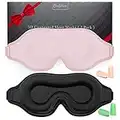 Sleep Mask for Men & Women, 2 Pack 3D Contoured Eye Mask for Sleeping with Adjustable Strap, BeeVines Molded Night Eye Sleep Mask Blindfold, Soft Breathable Eye Shade Cover for Travel Yoga Nap