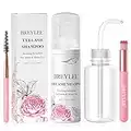 BREYLEE Lash Shampoo for Lash Extensions, 60ml+Rinse Bottle+Brushes, Eyelash Extension Cleanser, Lash Cleanser, Lash Wash, Lash Bath, Lash Cleaner, Paraben & Sulfate Free for Salon and Home Use