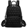 Travistar Backpack Womens Fashion Ladies Backpack Lightweight Women Rucksack Nylon Casual School Shoulder Bag Daypack Anti-Theft Travel Black Small Backpack Purse for Women & Girls, Black