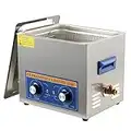 CREWORKS 10L Ultraschallreiniger Edelstahl Ultraschallreinigungsgerät mit Heizung Ultrasonic Cleaner Ultraschall-Reinigungsgerät für Schmuck Brillen Uhren Gläser Ohrringe