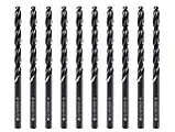 DelitonGude 5/32 inch HSS M35 Cobalt Twist Drill Bits,High Speed Steel,Pack of 10，Suitable for Hard Metals, Stainless Steel, Cast Iron and Other Hard Material(5/32inch)