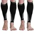 Udaily Calf Compression Sleeves for Men & Women (20-30mmhg) - Calf Support Leg Compression Socks for Shin Splint & Calf Pain Relief