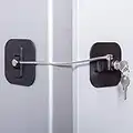 Refrigerator Lock,Fridge Lock with Keys,Freezer Lock and Refrigerator Lock for Child Proof(Fridge Lock-Black 1Pack)