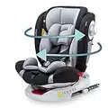 Babify Onboard Silla de Coche para Bebés y Niños, 0 Meses - 12 Años, Ajustable 360, Asiento Portátil y Seguro, Silla Cómoda y Acolchada.