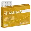 Vitamina A pura, 360 microcompresse ad alto dosaggio | 1200mcg per compressa di Vitamina A, 4000ui ad alta biodisponibilità | Agocap, Integratore Vitamina A, fatto in Italia