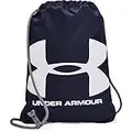 Under Armour Unisex Ozsee Sackpack, Carry-All Gym Rucksack for Men and Women, Running Bag with Chest Clip and Drawstring, Athletic Backpack for Everyday Use, Midnight Navy / Steel / White