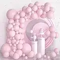 Palloncini Rosa 105 Pezzi Palloncini Rosa Pastello Kit Arco Ghirlanda, Palloncini In Lattice Rosa Baby 5 10 12 18 Pollici Palloncino Rosa Chiaro per Compleanno Battesimo Matrimonio Decorazioni