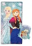 Jay Franco Disney La Reine des Neiges Sac de couchage léger et confortable pour enfants avec Anna et Elsa (produit officiel Disney)