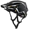 Troy Lee Designs Adult|All Mountain|Mountain Bike Half Shell A2 Helmet Sliver W/MIPS (Black/White, XL/2X)