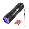 Lighting EVER Lepro LE UV Torch, 9 LED 395nm Ultraviolet Flashlight, Blacklight Detector for Pet Urine, Stain, Bed Bugs and More, 3 AAA Batteries Included