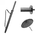 Hanamaki Samurai Japonais Et Ninja - Katana Umbrella Grande Taille - Noir