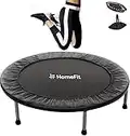 HomeFit - Fitness Rebounder Mini Trampoline - Folding Frame Design & Carry Bag - 1m / 40" Diameter - Indoor and Outdoor - For Adults