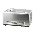 H.Koenig HF320 Gelatiera Elettrica Professionale per Gelati, Frozen Yogurt e Sorbetti con compressore autorefrigerante, 2L,Pronti in 40min, Inox,180W