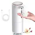 Automatic Foaming Soap Dispenser, 10oz/300ml Soap Dispenser Type C Rechargeable Foam Soap Dispenser Touchless Hand Sanitizer Dispenser, 3 Level Adjustable Hand Soap Dispenser for Bathroom Kitchen