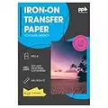 PPD Inkjet Iron-On Dark T Shirt Transfers Paper LTR 8.5x11" Pack of 5 Sheets (PPD-4-5)