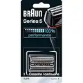 Braun Series 5 Shavers Replacement Foil and Trimmer Head Cassette with Ultra-Active-Lift Middle Trimmer and Crosshair Designed Foil, Silver Finish