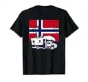 Mit dem Wohnmobil durch Norwegen Camping Camper Urlaub Norge T-Shirt