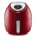 Ultrean 6 Quart Air Fryer, Large Family Size Electric Hot Air Fryers XL Oven Oilless Cooker with 7 Presets, LCD Digital Touch Screen and Nonstick Detachable Basket,UL Certified,1700W (Red)