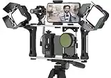 DREAMGRIP Evolution MOJO 2 Plus Universal Modular Video Rig Kit for iPhone,Smartphones,DSLR,Action Cameras-Complete Journalist Kit w/52-37-17mm Optics Adapter/Hood/Filters/Gun Microphone/2*LED Lights