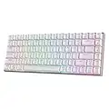 RK Royal KLUDGE RK84 Pro 80% RVB 3 Modes BT5.0/2.4G/Clavier Mécanique Filaire Hot Swap, Clavier de Jeu Bluetooth sans Fil 84 Touches, Cadre en Aluminium, Interrupteur Clicky Bleu