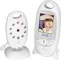 GHB Baby Monitor Video Baby Monitor Wireless with Camera Night Vision Temperature Monitoring Lullaby Function 2 Way Talk