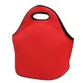 Coloré(TM) Sac Repas Lunch Bag Sac à Déjeuner Sac Fraîcheur Portable Isotherme Sac fourre-tout en néoprène isolé boîte à lunch étanche pour les femmes adultes enfants (Rouge)