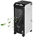 Bakaji Raffrescatore Rinfrescatore Ventilatore Umidificatore d'aria Air Cooler Massima Potenza Raffreddamento ad Acqua con serbatoio Ghiaccio Acqua, Timer