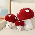 Hynbasea 3D Creative Plush Pillows Mushroom Cute Surprised Mushrooms Throw Pillow (Medium (9.8"))