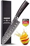 AIRENA Santoku Chef's Knife - 7 Inch Japanese Kitchen Knife - High Carbon German Stainless Steel - Razor Sharp - Stain & Corrosion Resistant - Awesome Edge Retention with Ergonomic Handle