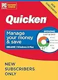 Quicken Deluxe NEW Subscriber Personal Finance – Manage your money with your First Year Subscription to Quicken (Windows/Mac)