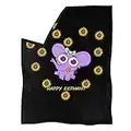 HUGS IDEA Couverture pour adulte et enfant - Motif éléphant et tournesol - Violet - Taille basique et taille complète pour lit canapé - M