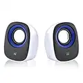 Ewent Juliet Sistema Audio 2.0 Speaker Casse Stereo, Alimentate via USB, Bianco/Nero/Blu