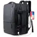 KINGLONG Sac à dos extensible pour ordinateur portable 25-40L Convient à un ordinateur portable de 17 pouces Sac à dos résistant à l'eau pour hommes et femmes Sac à dos avec port de chargement USB