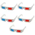 CHEERYMAGIC 3D Glasses Red Blue Anaglyph 3D Glass Paper Cardboard 3D Glasses 3D Virtual Video View 3D Video Glass for TV Movies Video Games Internet Images A2-HLZYJ