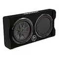 KICKER TRTP 12-inch (30cm) Thin Down Firing Subwoofer and Passive Radiator Enclosure, 2-Ohm, RoHS Compliant