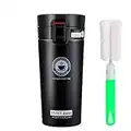 SLOSH Tazza Viaggio caffè Termica Thermos Bottiglia Acqua Coffee To Go Termica Infusione Ufficio Bpa Free Borraccia Acciaio Inox Tazza Auto Tumbler Travel Mug (Colore Nero)