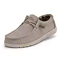 Hey Dude Wally Sox - Casual Mens Shoes - Color Beige - Lightweight Comfort - Ergonomic Memory Foam Insole - Size US 11