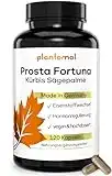 NEU: plantomol® 120 Prosta Fortuna Kapseln mit 700mg Kürbiskern-Extrakt 600mg Sägepalmen-Extrakt und Beta Sitosterol - 9 abgestimmte Inhaltsstoffe - keine chemischen Prosta Kapseln hochdosiert - vegan