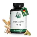 Spermidin aus Weizenkeim-Extrakt, 1,6mg pro Tagesdosis (240 Kapseln á 800mg) - Deutsche Herstellung - 100% Vegan & Ohne Zusätze - Vorrat für 2 Monat