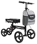 BlessReach Steerable Knee Walker Deluxe Medical Scooter for Foot Injuries Adult Compact Crutches (WB-2105 Black)