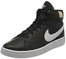 Nike Men's Court Royale 2 MID Tennis Shoe, Black White Onyx, 10