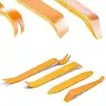 Retoo Teile Auto Zierleistenkeile Set,Universal Demontageubnd Reparatur Werkzeuge, Zierleistenkeile-Set für Entfernung Autotür Türverkleidung und Fahrzeug Dash, Montage-Keile, 4 Stück Orange