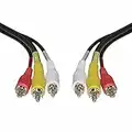 iView-HD 1MT Triple 3 x RCA Phono Plugs Composite Audio Video Cable Male To Male Lead TV AV Stereo component Yellow Red White RCA TO RCA 1 Metre wire connector supply Triple Phono to Phono CVBS AR AL