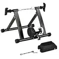 HOMCOM Rodillo de Bicicleta Entrenamiento Plegable con Resistencia Magnética Ajustable de 5 Niveles para Ruedas de 700C o 26-28 Pulgadas para Interior 54,5x47,2x39,1 cm Negro