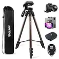 Endurax Camera Tripod Compatible with Canon Nikon DSLR, 60 Inch Lightweight Camera Tripod Stand with Universal Phone Holder and Carry Bag